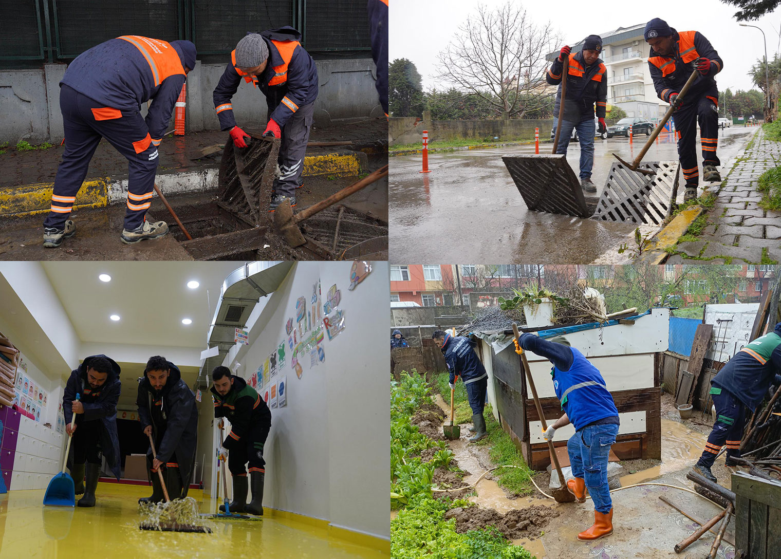 Tuzla Belediyesi yağışa karşı sahada: 100 personel ve 40 araçla kesintisiz müdahale