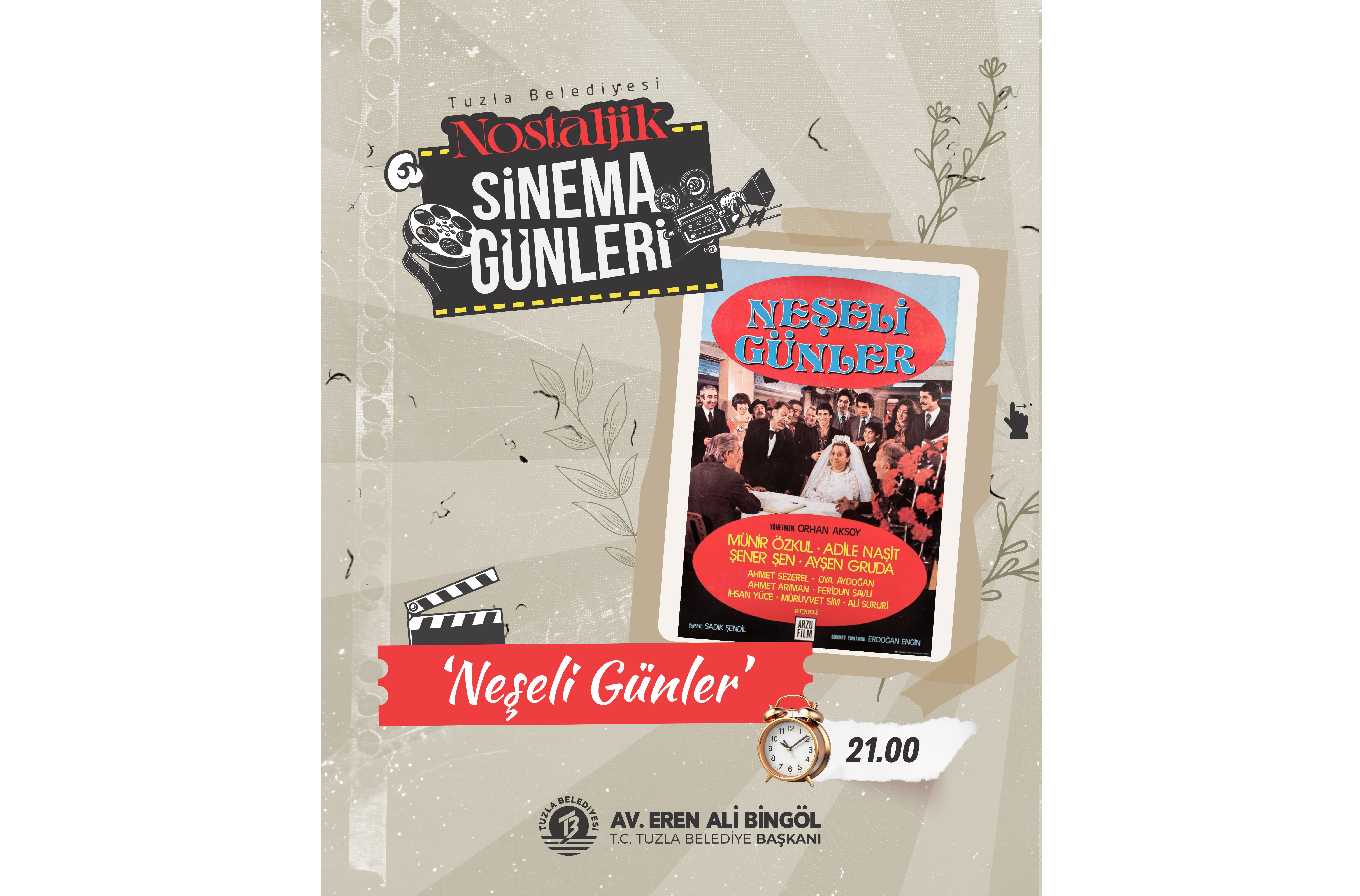Tuzla’da nostalji dolu sinema geceleri Ağustos’ta da devam ediyor