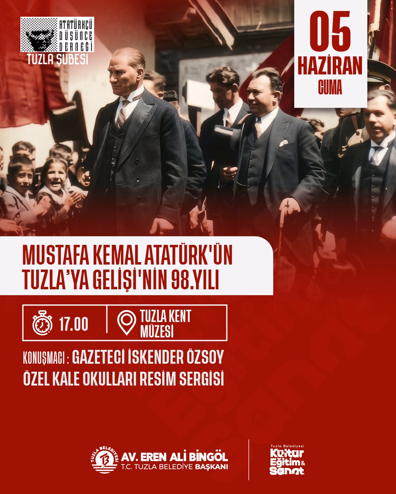 Mustafa Kemal Atatürk'ün Tuzla'ya Gelişi'nin 98. Yılı