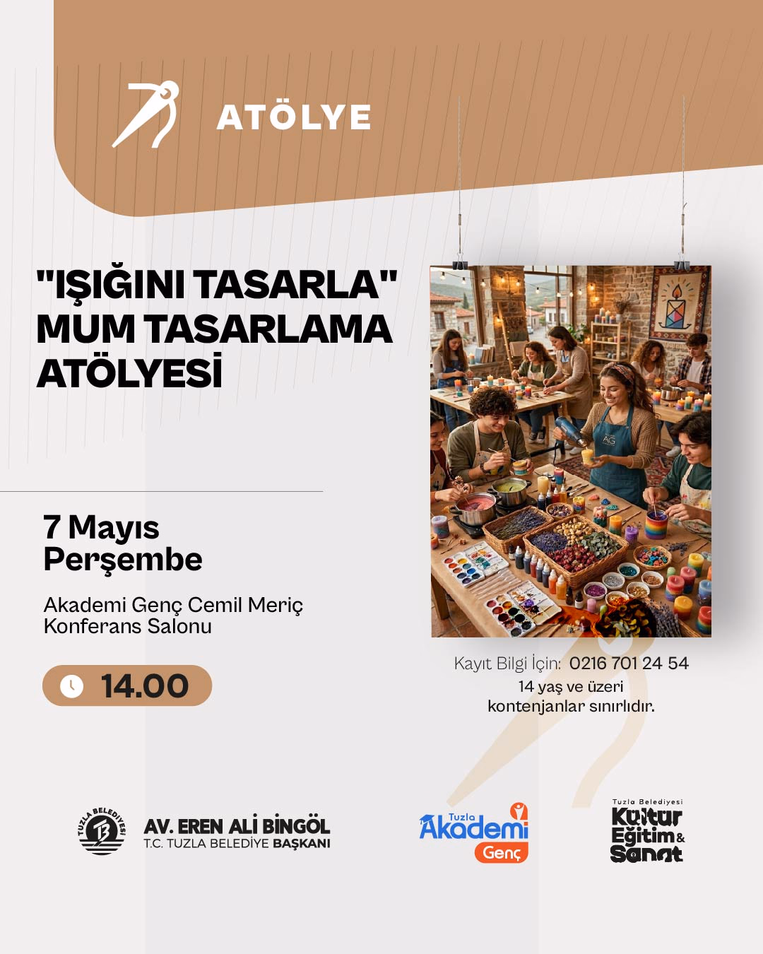 "Işığını Tasarla" Mum Tasarlama Atölyesi