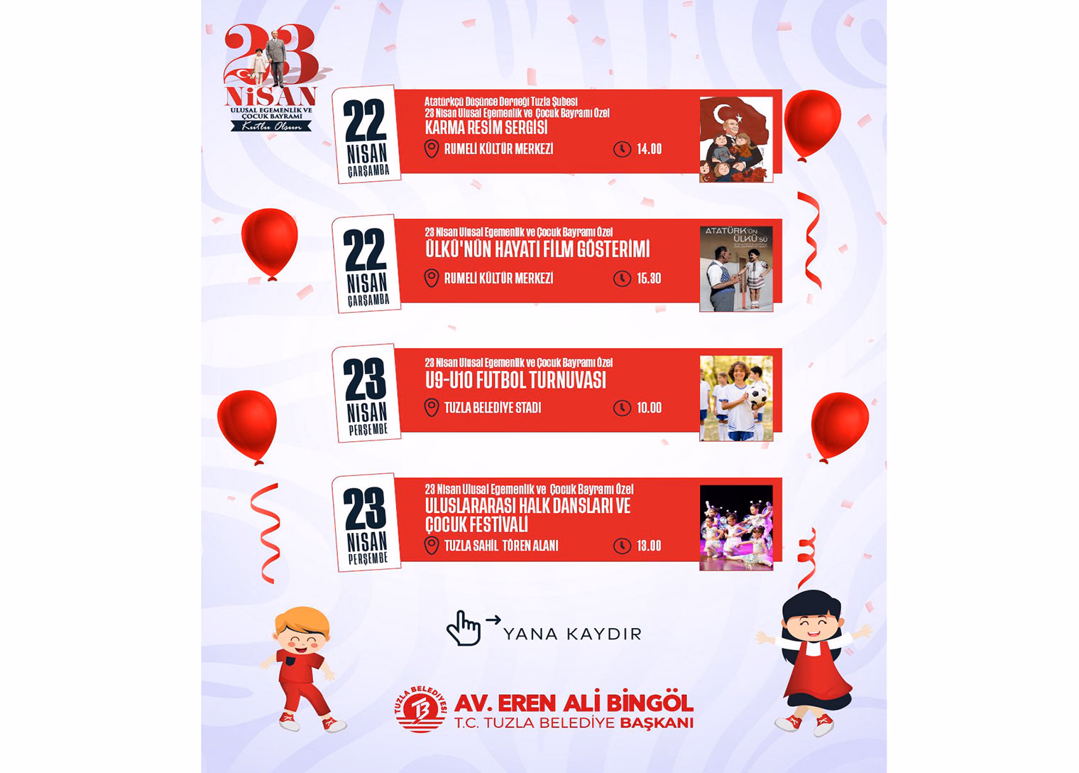 Tuzla’da 23 Nisan coşkusu 4 gün sürecek - Görsel 3