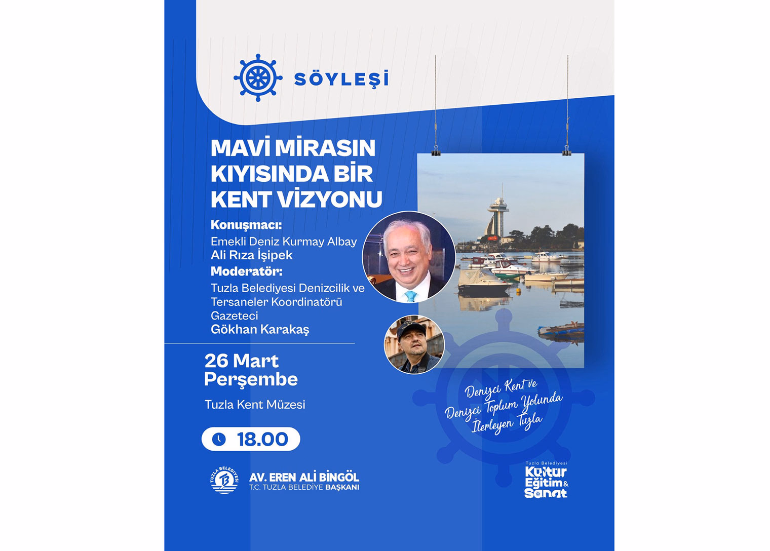 “Mavi Mirasın Kıyısında Bir Kent Vizyonu” söyleşisi düzenlenecek