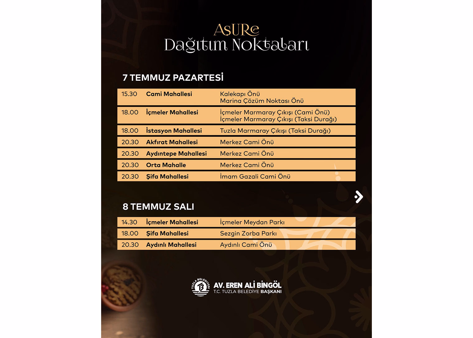 Muharrem ayının bereketi Tuzla’da paylaşılıyor: Aşure ikramı başladı - Görsel 5