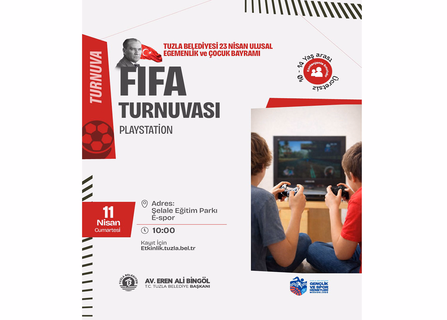 Tuzla’da 23 Nisan coşkusu E-Sporla buluşuyor