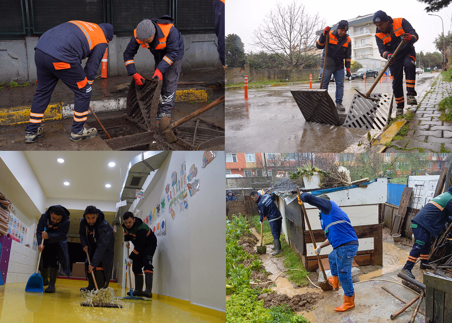 Tuzla Belediyesi yağışa karşı sahada: 100 personel ve 40 araçla kesintisiz müdahale